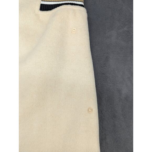 13DE MARZO Vintage Baseball Dress Lamb's Wool Skirt Mini Small - Picture 2 of 12